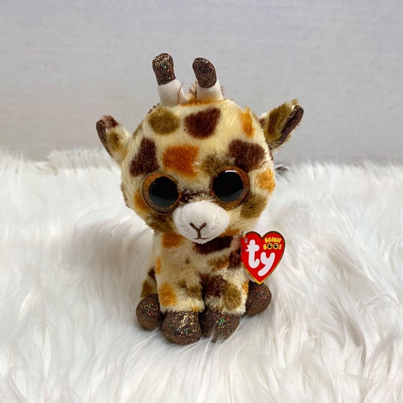 Ty Toys Ty Beanie Boos Plush Bean Bag Giraffe Stilts New 6 In Tall